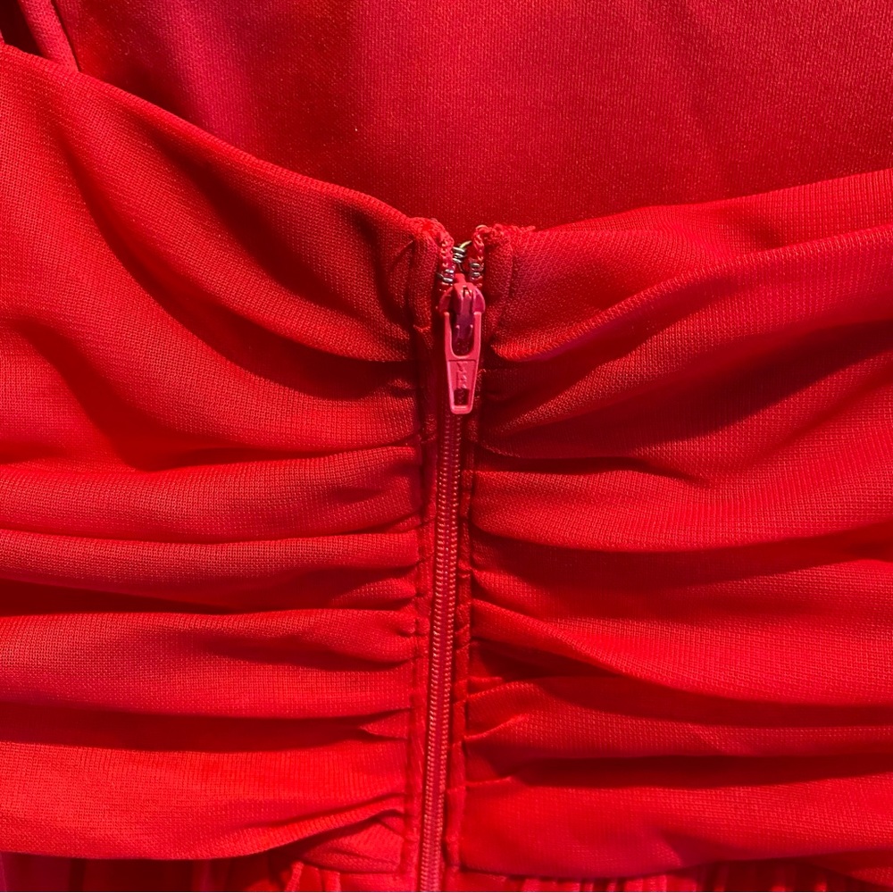 Coral One Shoulder Gown - Picture 5 of 6